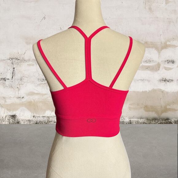 CALIA NWOT Women's Double Layer Ribbed LL Bra in Bursting Fushia Size Small - Picture 5 of 6